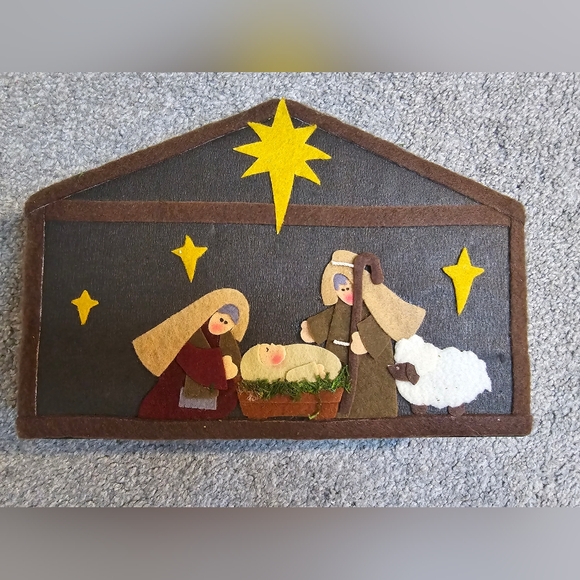 At Home America Navity Set NIB Christmas  Decor Folk Art Country Chic - Picture 2 of 6